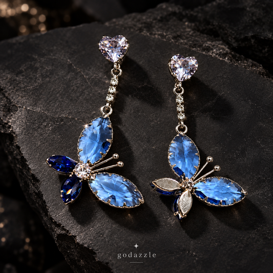 Blue Butterfly Earring - GoDazzle