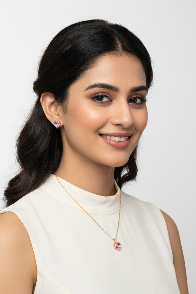 Queen of Hearts Chain Earring Set - GoDazzle