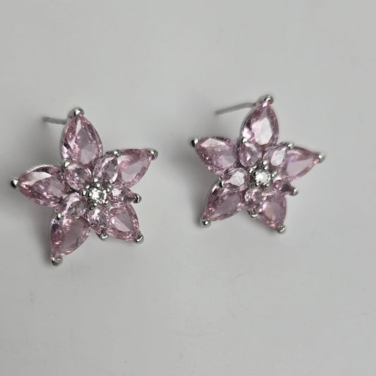 Pink Crystal Earring - GoDazzle