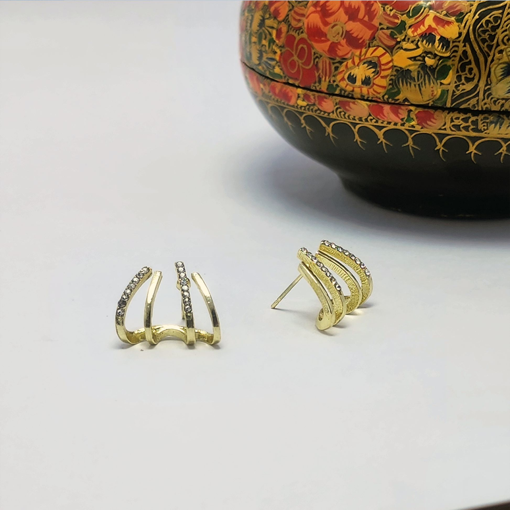 Four Claw Jacket Earring - GoDazzle