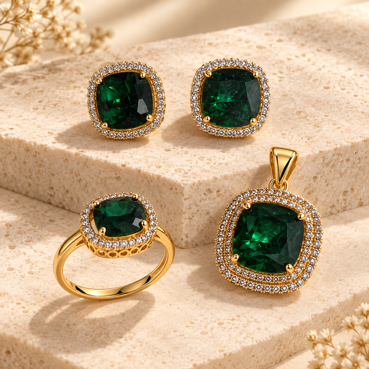 Elvani Pendant and Ring Set