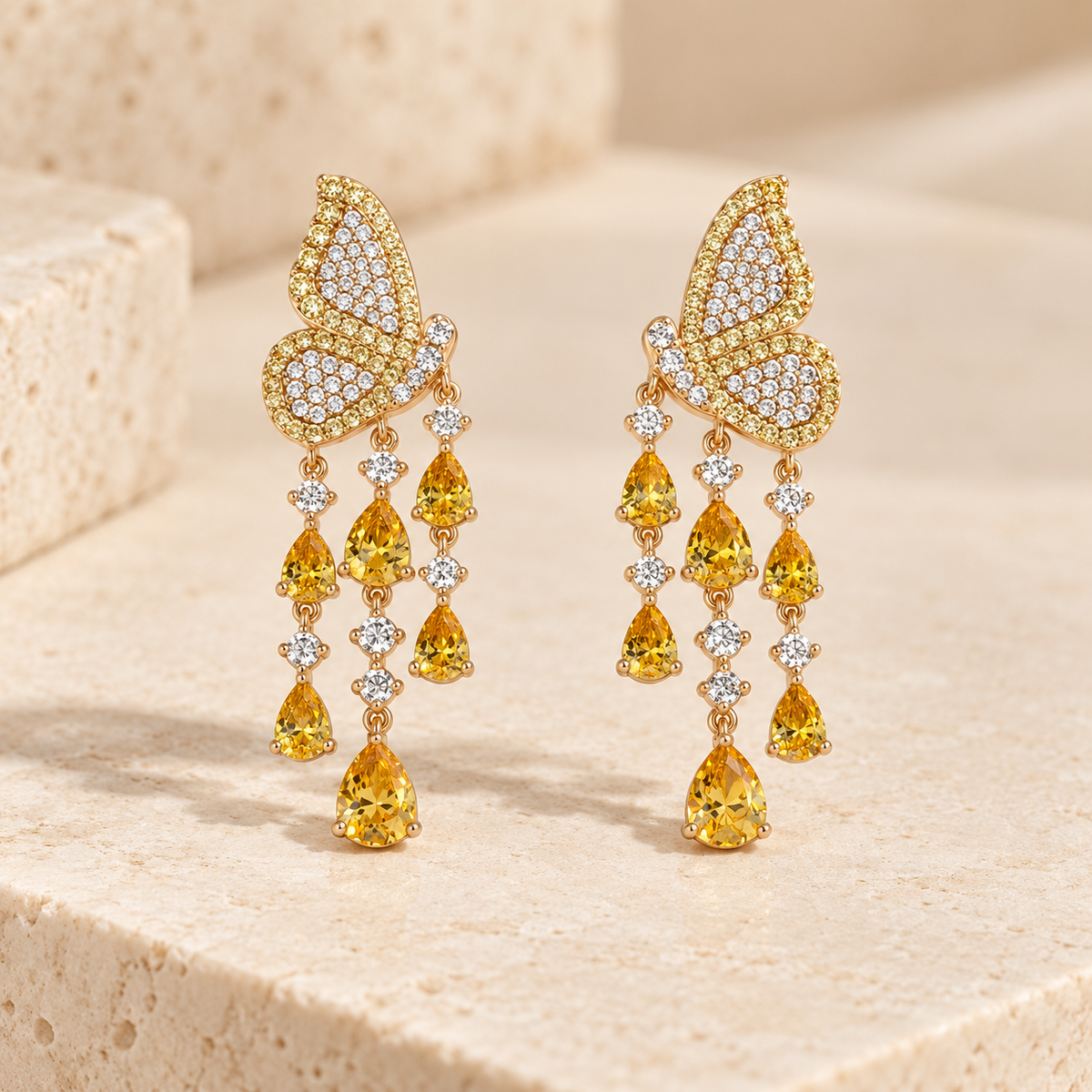 Golden Butterfly Earring