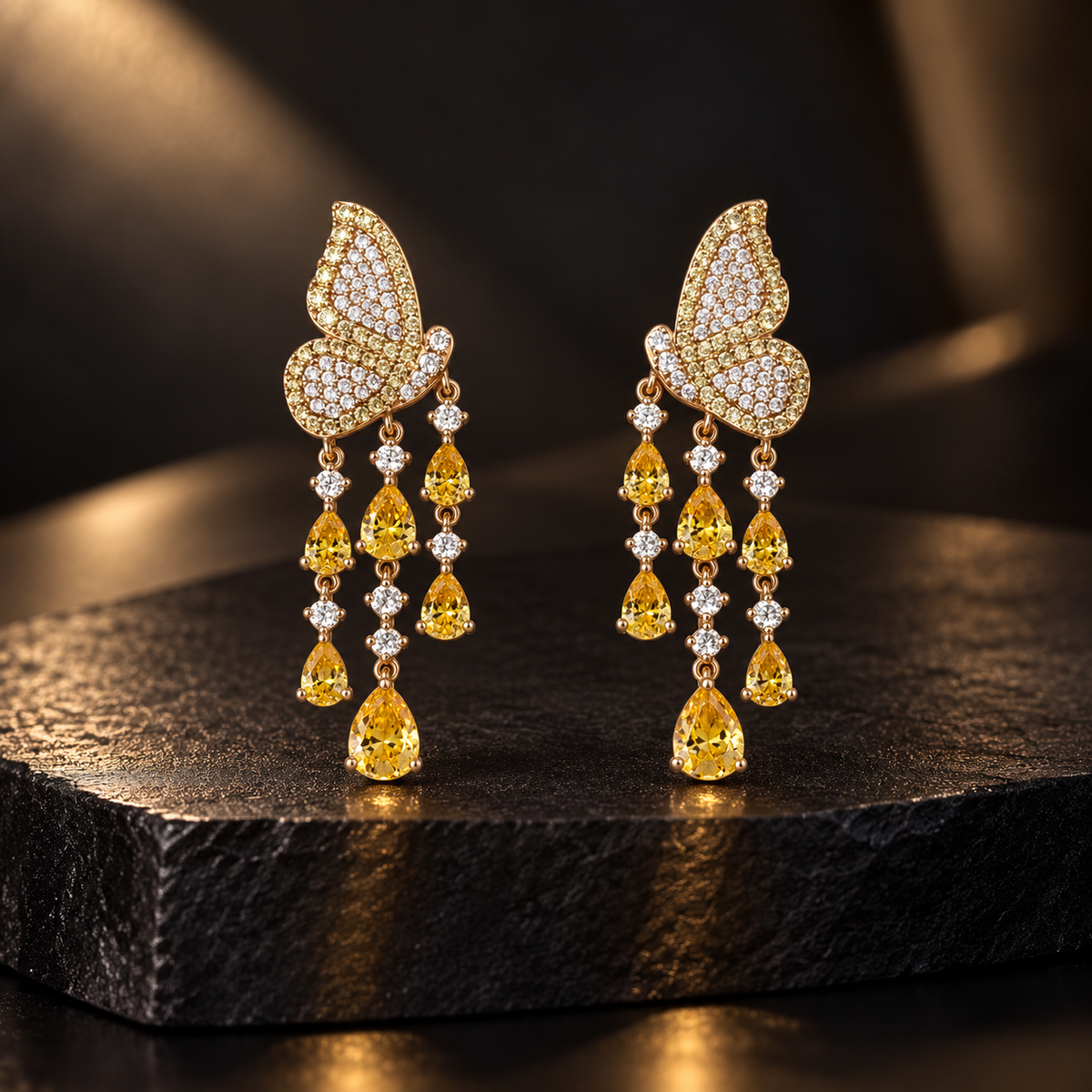 Golden Butterfly Earring