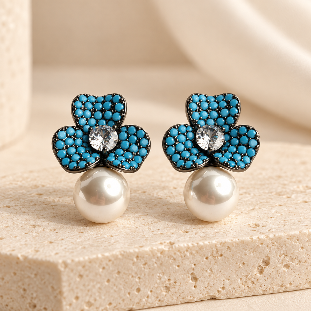 Pearl Flower Earring