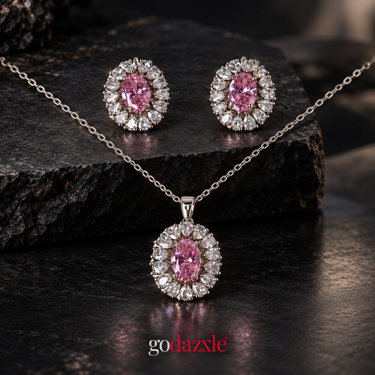 Krysta Earring Pendant Set - GoDazzle
