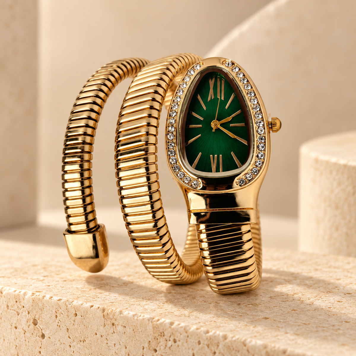 Serpentine Snake Watch (Green)