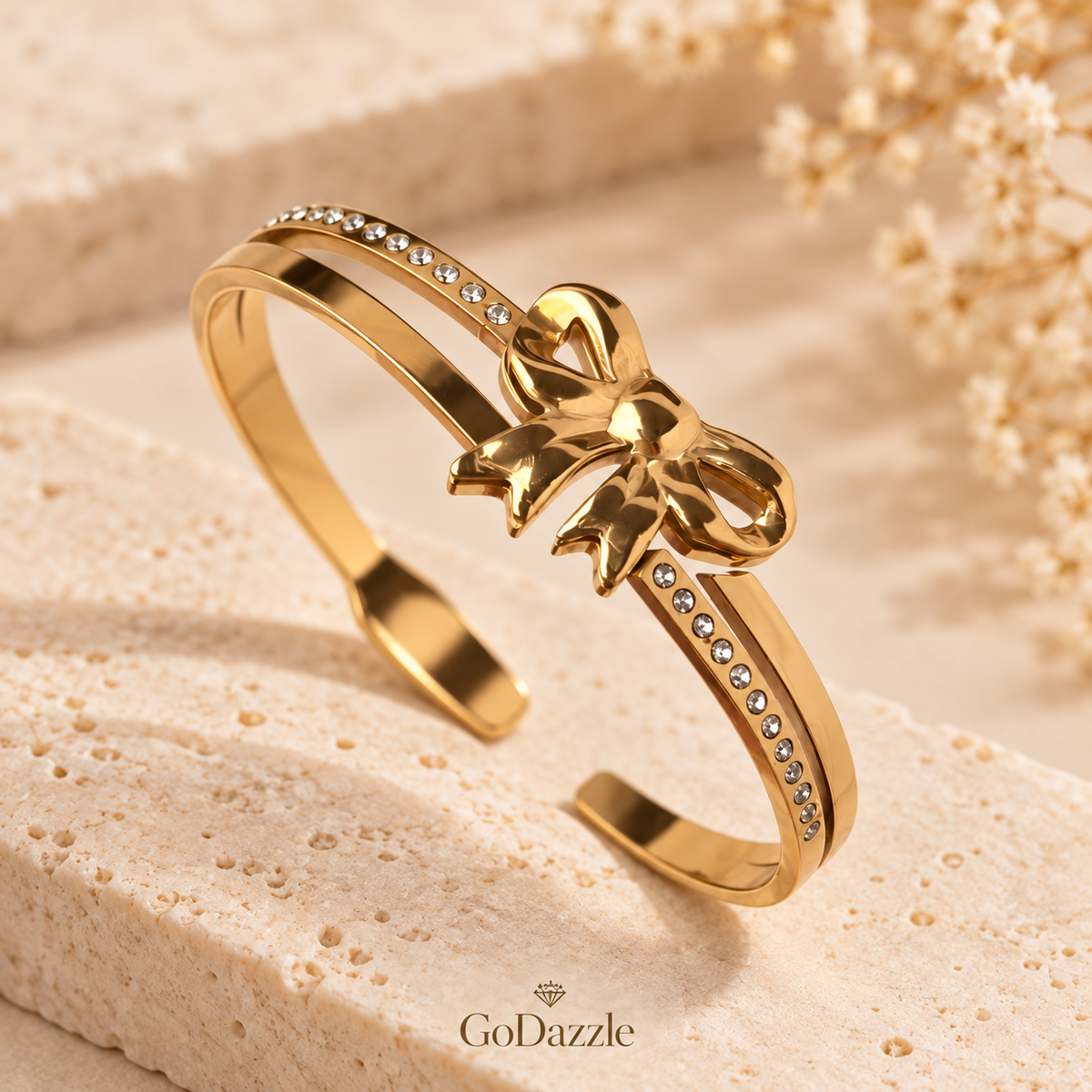 Faaiza Gold Kada Bracelet IC