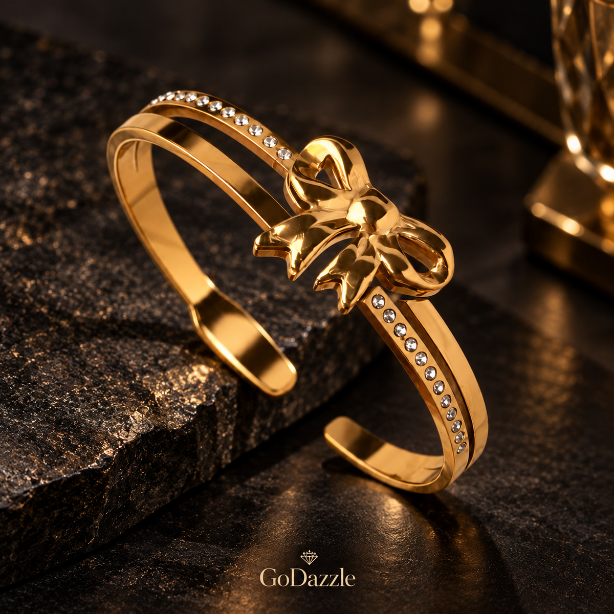 Faaiza Gold Kada Bracelet IC