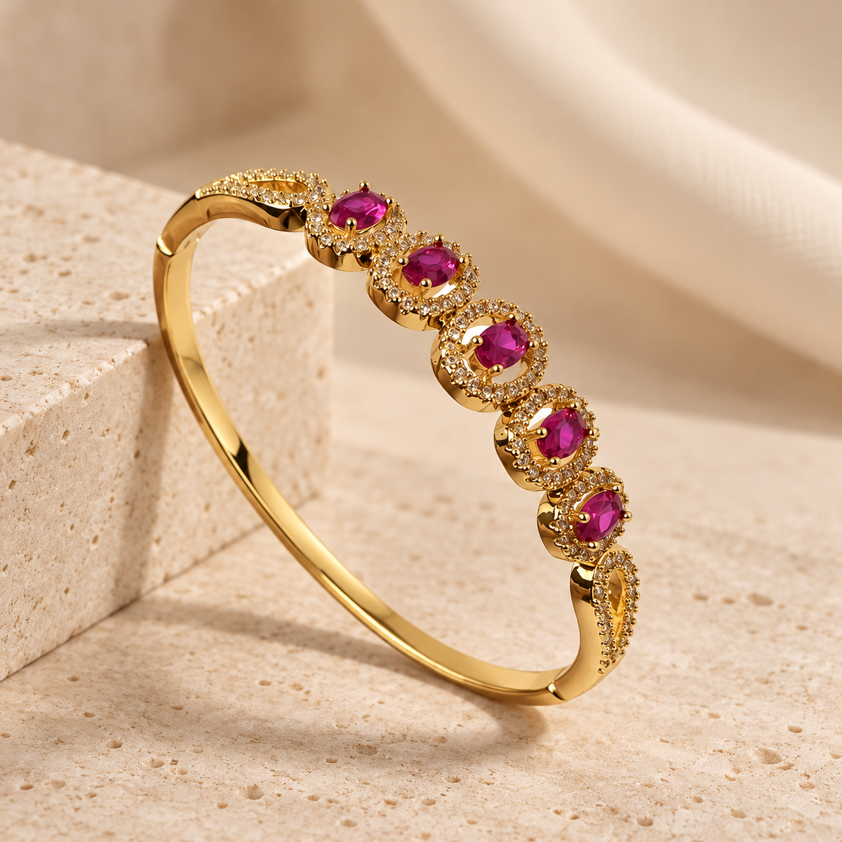 Faaiz Gold Kada Bracelet IC
