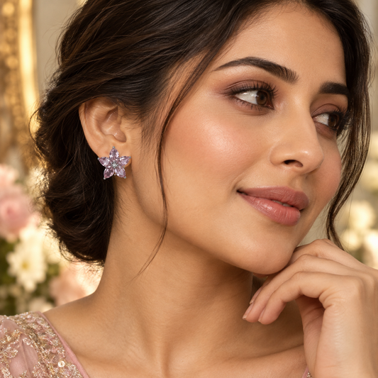 Pink Crystal Earring