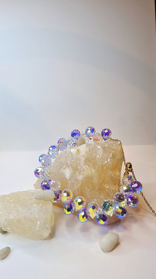 White Crystal Charm Bracelet - GoDazzle