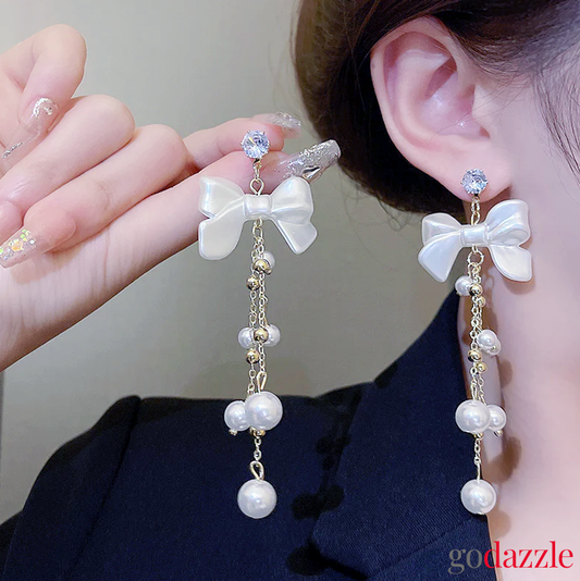 Pearl Bow Tassel - GoDazzle