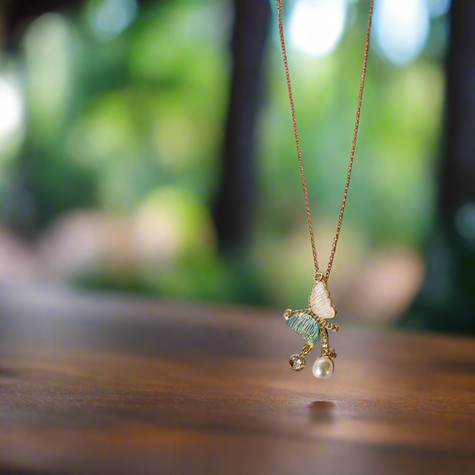 Pink & Blue Butterfly Chain - GoDazzle