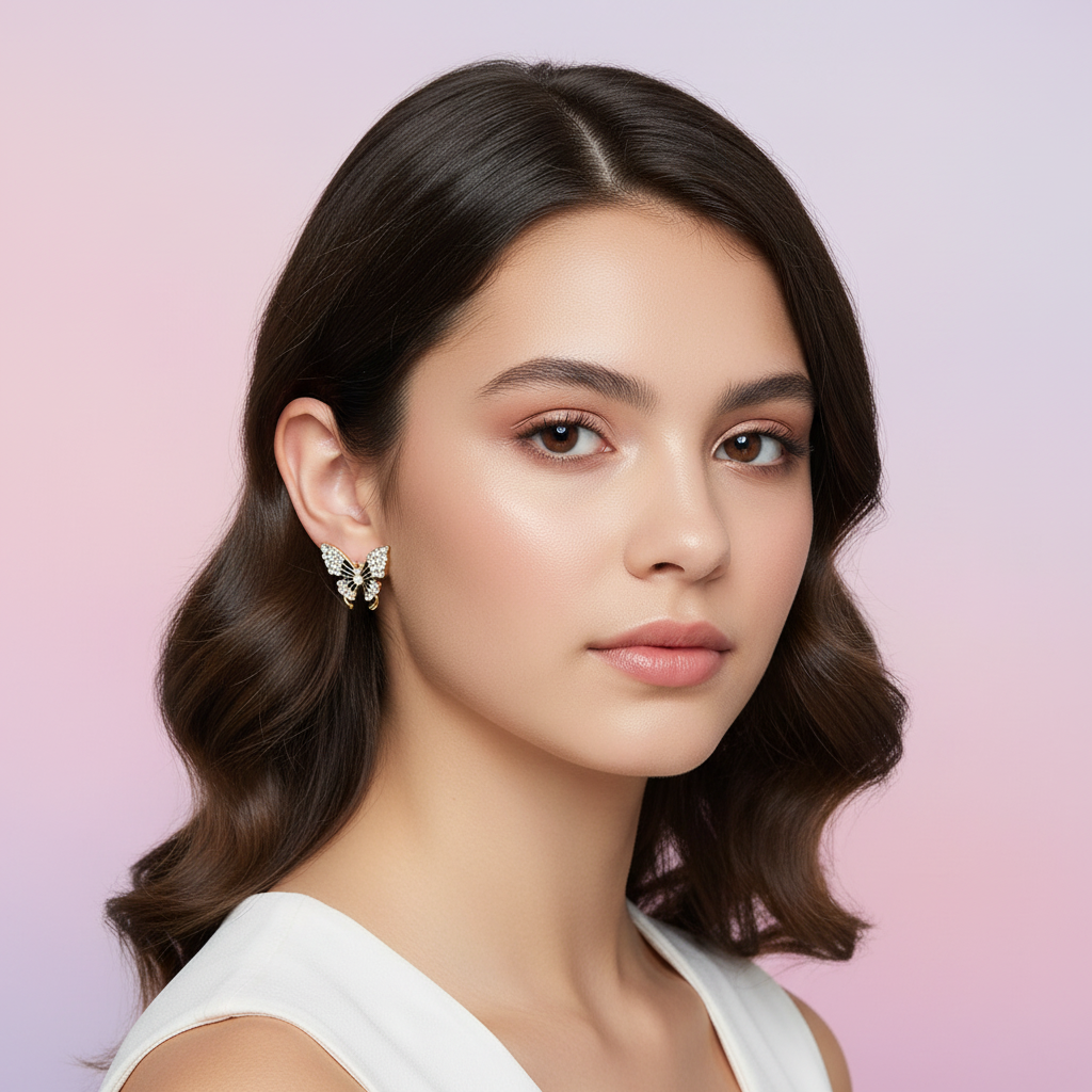Hannah Butterfly Studs - GoDazzle