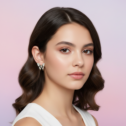 Hannah Butterfly Studs - GoDazzle