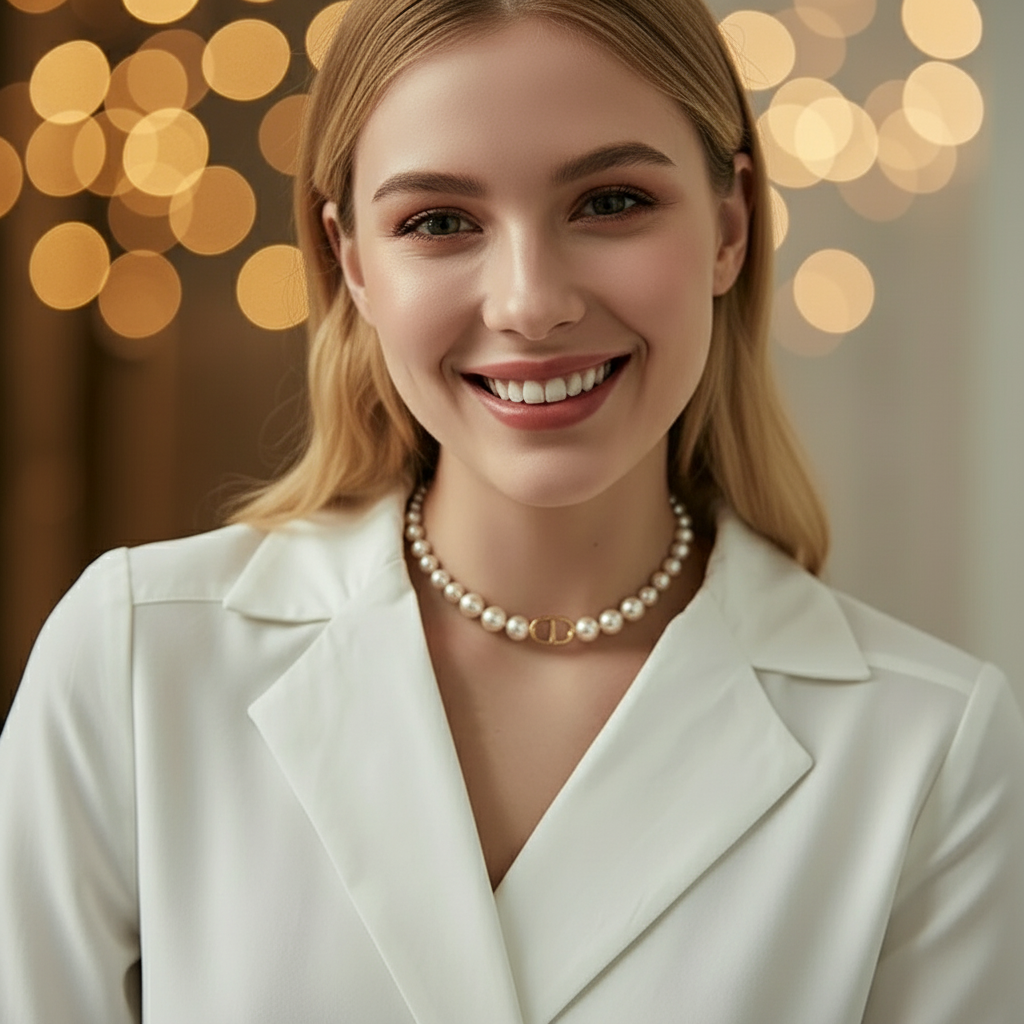 Stella Peal Chain & Bracelet with Earrings - GoDazzle