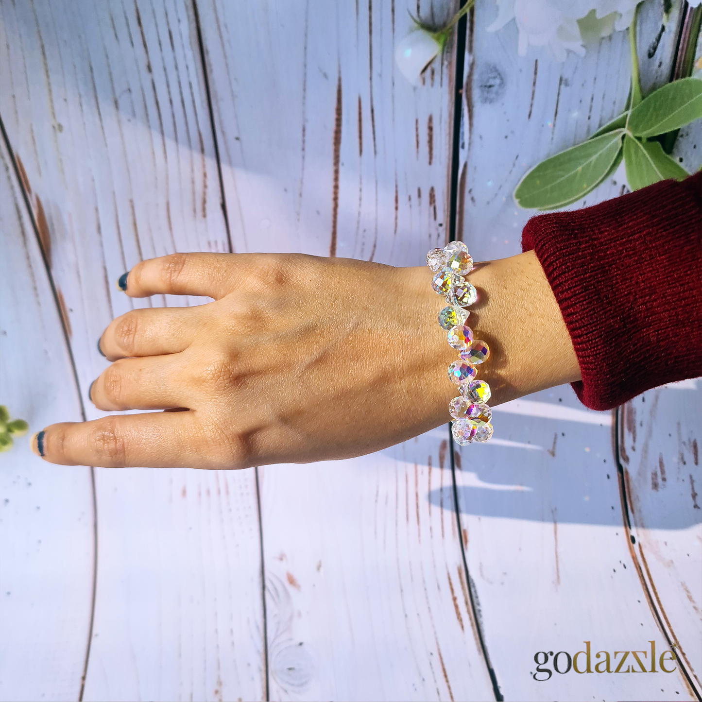 Clear Crystal Charm Bracelet - GoDazzle