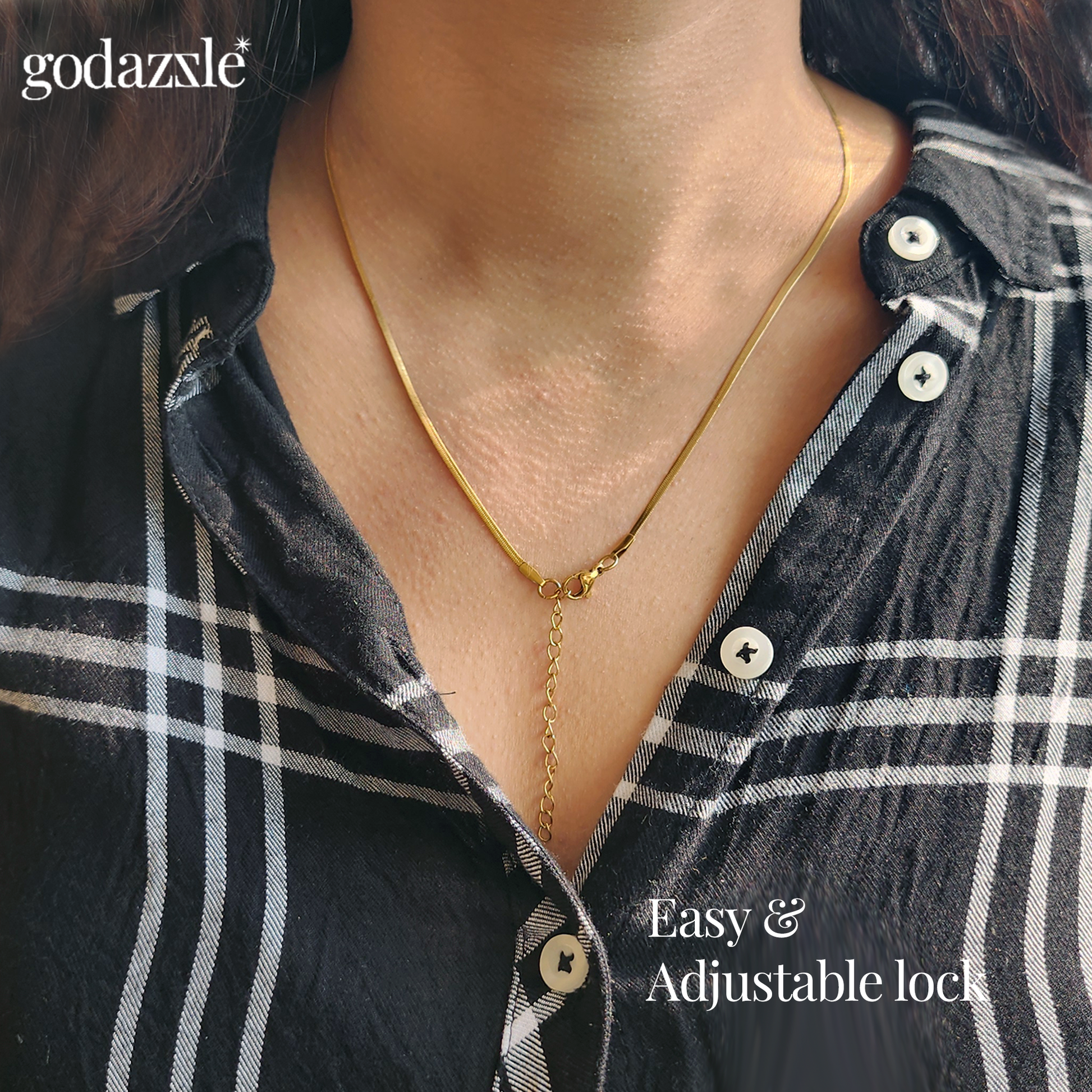 Anti Tarnish Gold Plated Snake Chain - GoDazzle