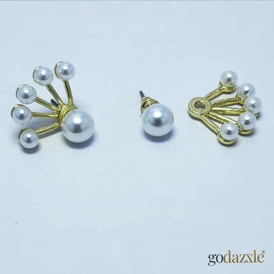 Korean Stud Earring Double Sided - GoDazzle