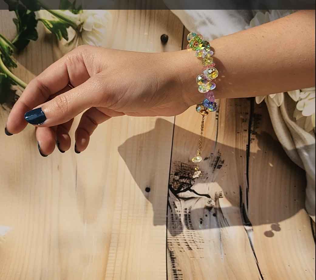 Multi Color Crystal Charm Bracelet - GoDazzle