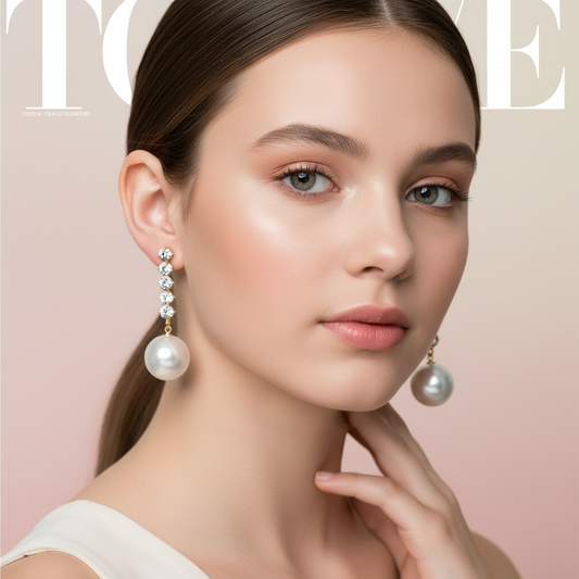 Ella Pearl Drop Earing - GoDazzle