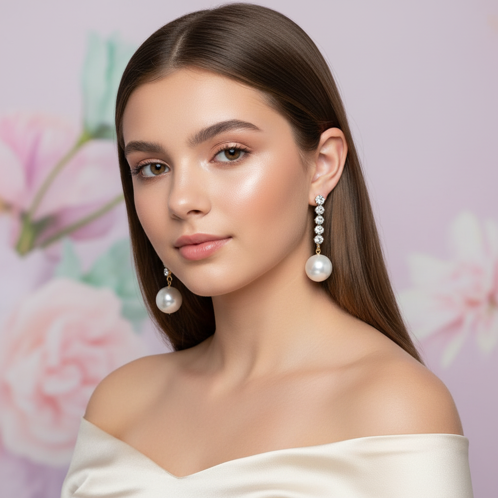 Ella Pearl Drop Earing - GoDazzle