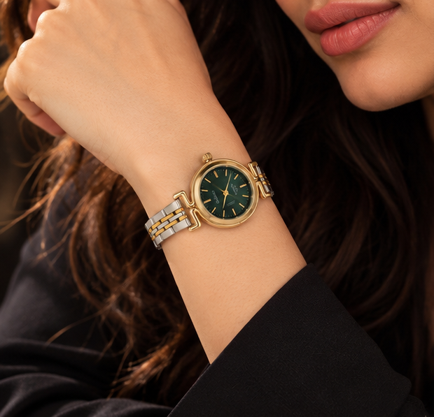 Fossil Dupe Golden Watch Green Dial