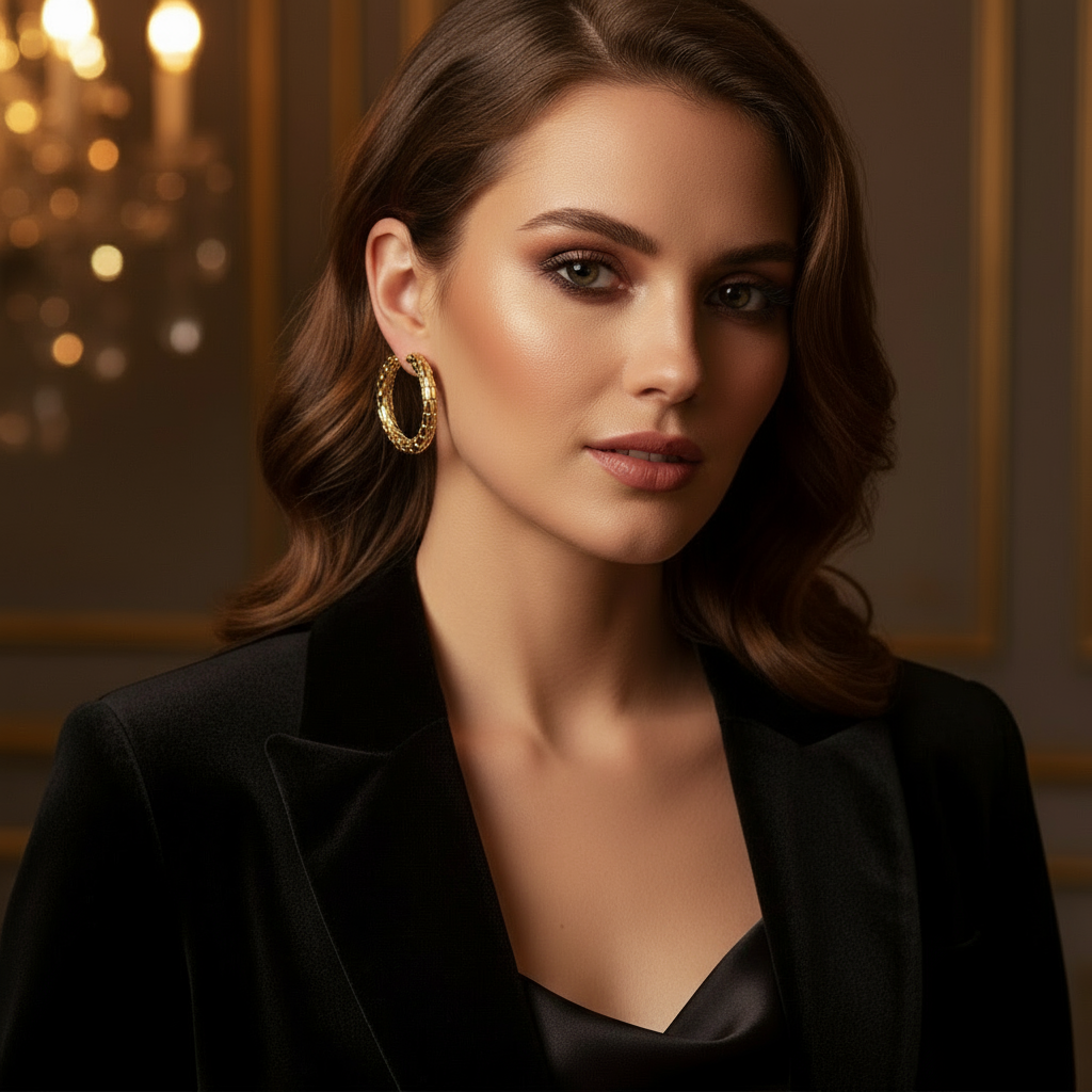 Stella Gold Hoops - GoDazzle