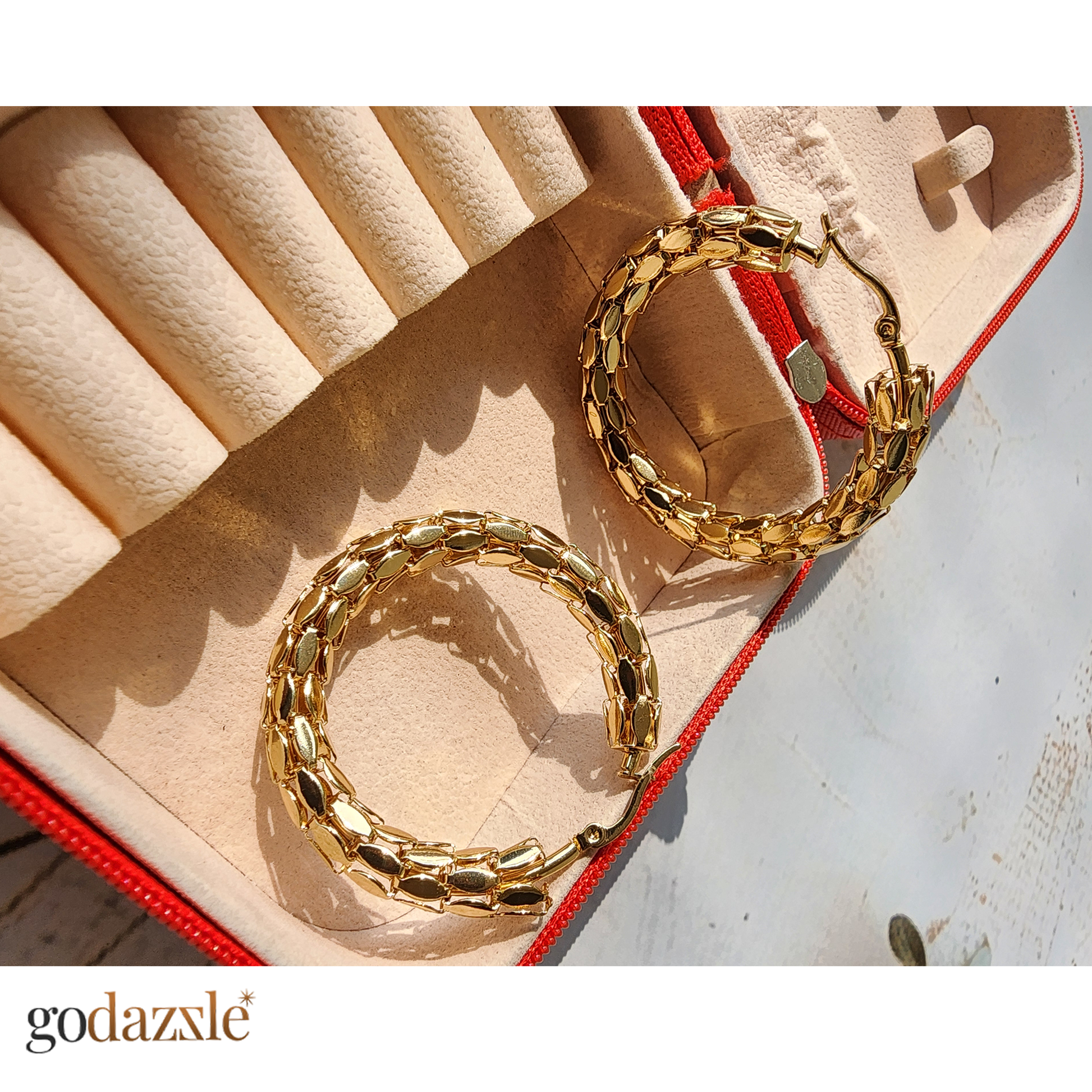 Stella Gold Hoops - GoDazzle