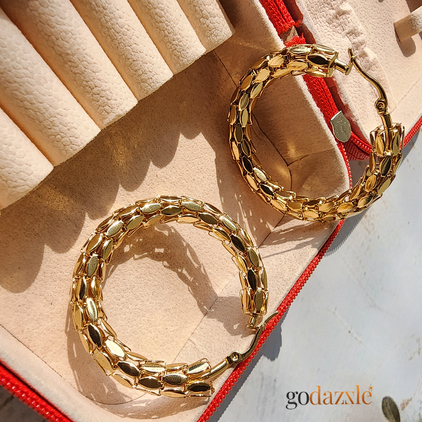 Stella Gold Hoops - GoDazzle