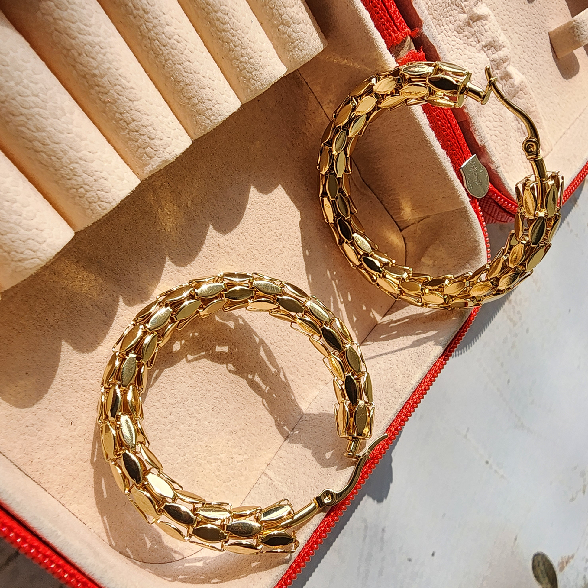 Stella Gold Hoops - GoDazzle