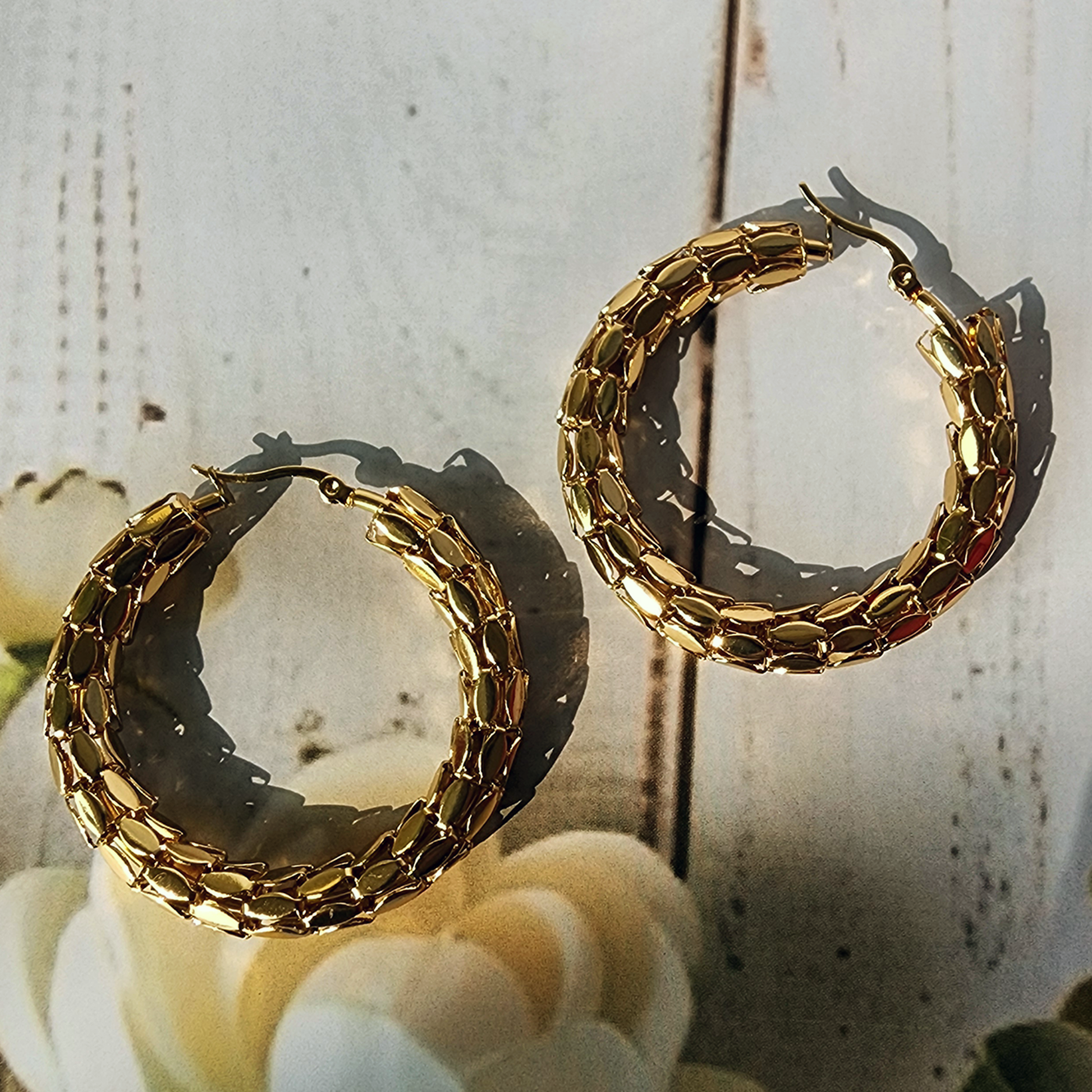 Stella Gold Hoops - GoDazzle