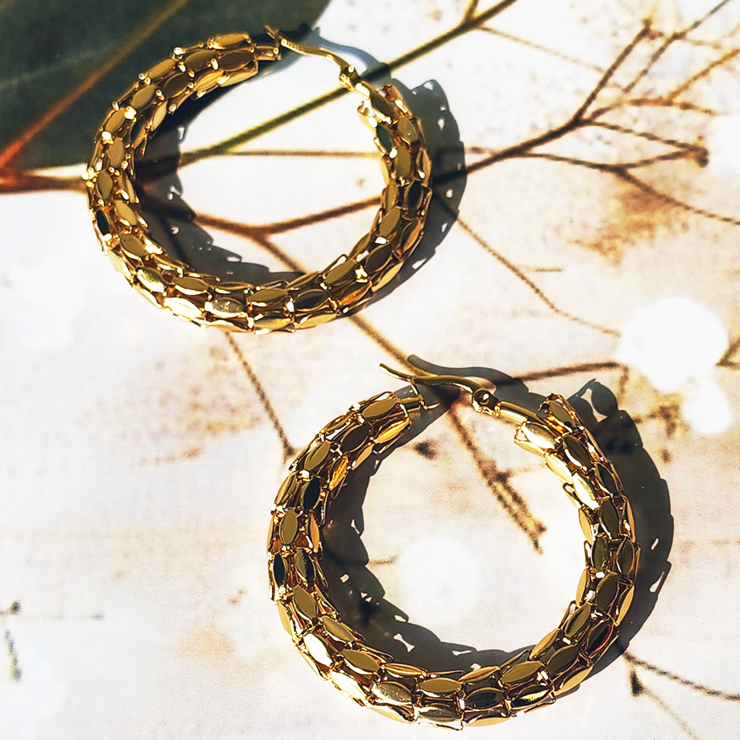 Stella Gold Hoops - GoDazzle