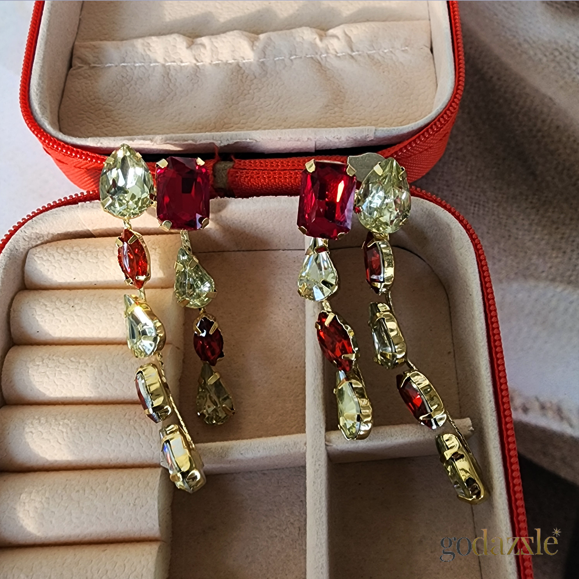 Stella Red Dangler - GoDazzle