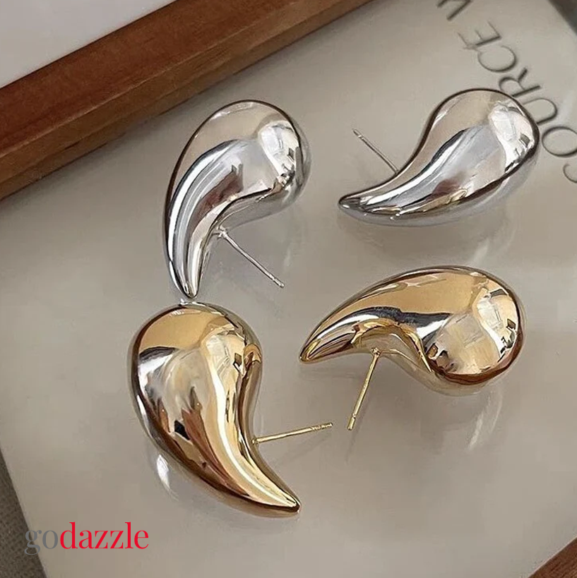 Tear Drop Earring 2.0 (Silver) - GoDazzle